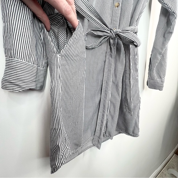 Abercrombie & Fitch Striped Belted Shirt Dress Small - Picture 3 of 11